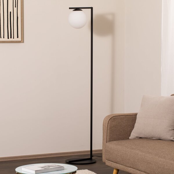 Stojacie Lampa ALDEX, Zac, Čierna, Obývacia izba, Kov, Moderný