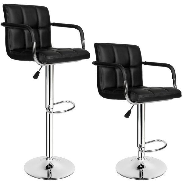Tectake 401572 2 barové stoličky harald - čierna