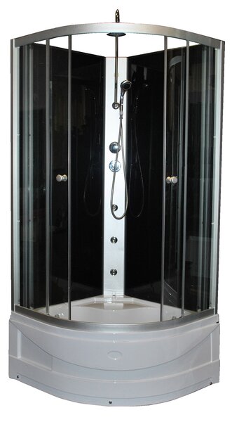 D‘Eluxe Hydromasážny Sprchový Box VE31A8823 80x80x235cm, posuvné dvere, číre sklo, 4mm