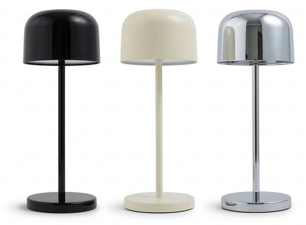 Stolové Lampa Lucande, Quill, stmievateľné, Čierna, Terasa, Hliník, Moderný