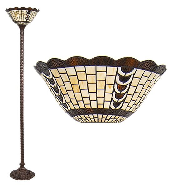 Stojaca lampa Tiffany Paule - Ø 38 * 186 cm E27 / max 1 * 60W - Clayre & Eef