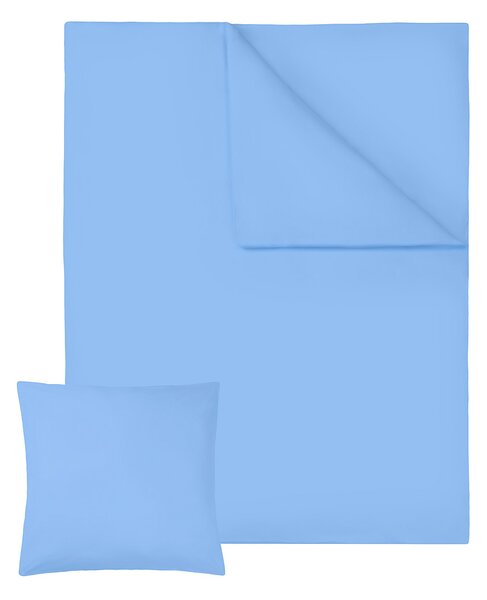 Tectake 401931 4 posteľné obliečky bavlna 200 x 135 cm - modrá