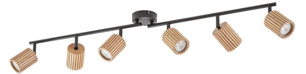 Stropné Lampa Lindby, Stralino, stmievateľné, Drevo, Chodba, Drevo, Moderný