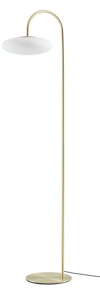 Stojacie Lampa Lucande, Tenebra, stmievateľné, Zlatá / Mosadz, Obývacia izba, Mosadz, Moderný