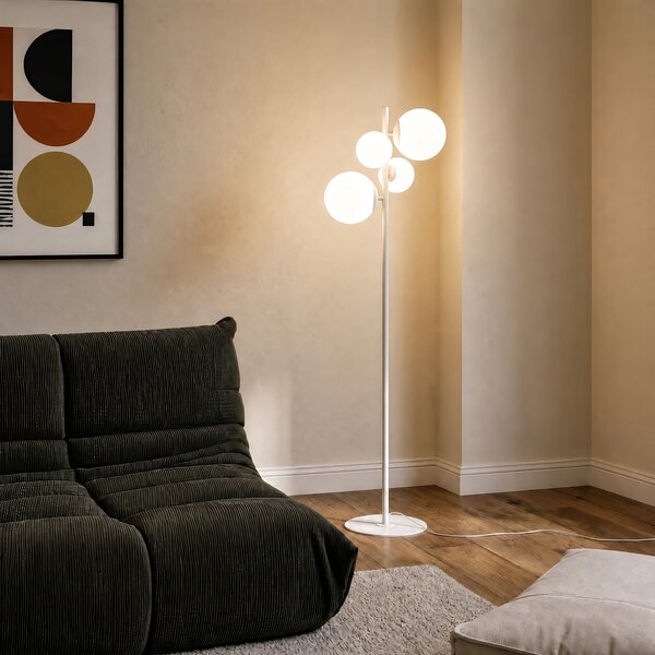 Stojacie Lampa ALDEX, Dione, Biela, Obývacia izba, Sklo, Moderný