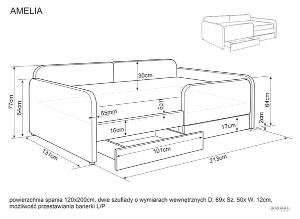 NovýNábytok.sk Jednolôžková posteľ 120 cm Ambura (tmavobéžová) (s roštom a úl. priestorom). Vlastná spoľahlivá doprava až k Vám domov. 1155716