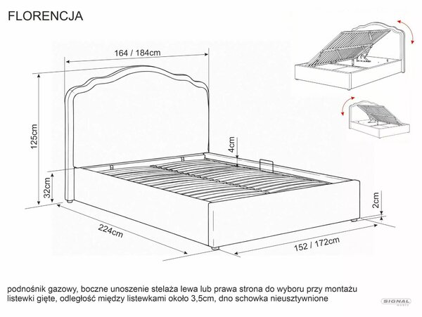 NovýNábytok.sk Manželská posteľ 140 cm Florna (béžová). Vlastná spoľahlivá doprava až k Vám domov. 1155720