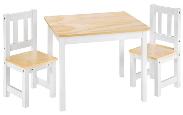 Tectake 402376 zostava alice dve stoličky a stôl - biela