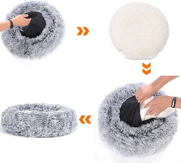 SONGMICS Plyšový peliešok Fluffys M sivý