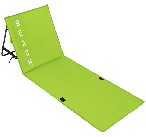 Tectake 402442 plážové ležadlo s nastaviteľným operadlom - zelená