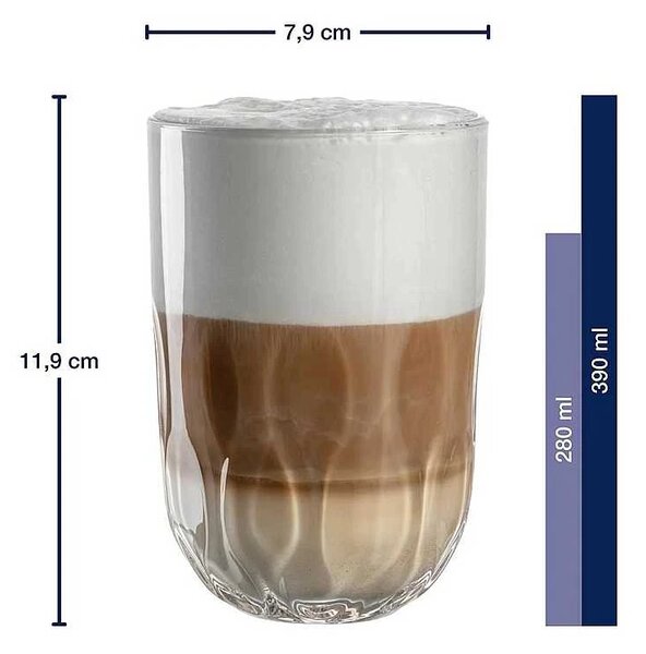 Leonardo poháre na latte Gocce3 390 ml 2 ks