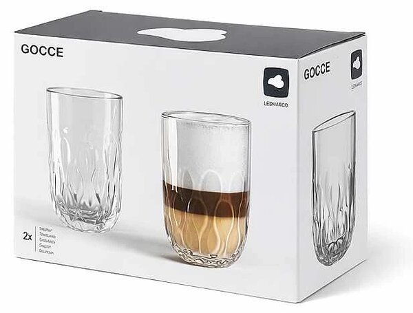 Leonardo poháre na latte Gocce3 390 ml 2 ks