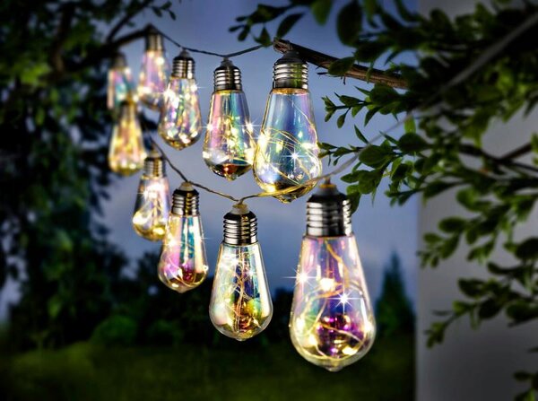 Garden Line Solárna LED svetelná reťaz Felisi 3,8 m studená biela