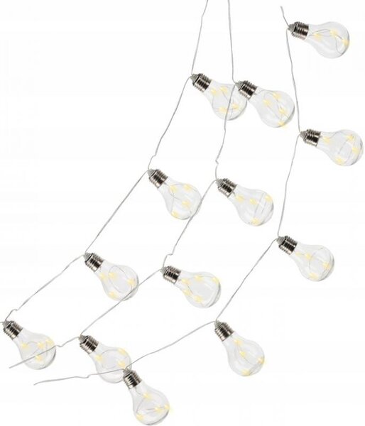 Garden Line Solárna LED svetelná reťaz Moza 3,8 m teplá biela