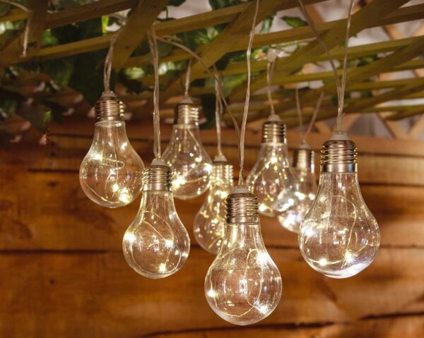 Garden Line Solárna LED svetelná reťaz Moza 3,8 m teplá biela