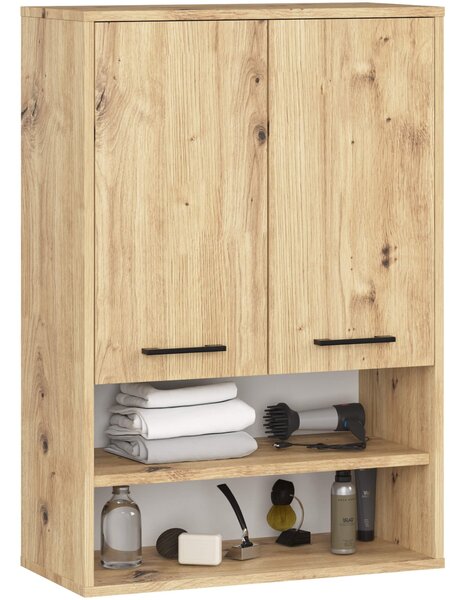 Ak furniture Závesná kúpeľňová skrinka Fin W64 2D 64 cm dub artisan