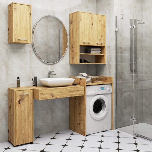 Ak furniture Závesná kúpeľňová skrinka Fin W64 2D 64 cm dub artisan
