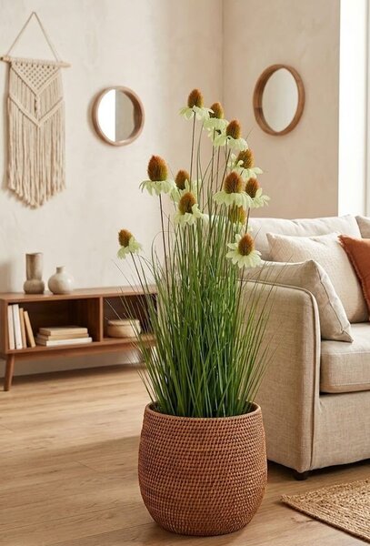 Dekoratívna okrasná tráva v kvetináči Cosmos - 120 cm - J-Line by Jolipa