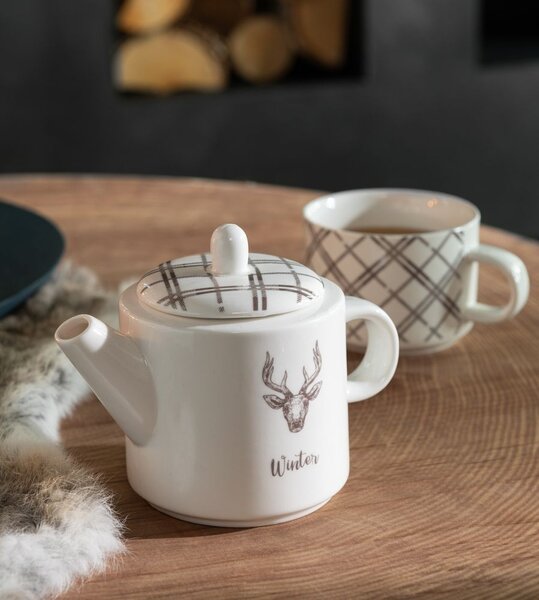 Tea for One s jeleňom v krabičke Coffee Deer - 20 * 9 * 18 cm / 680ml - J-Line by Jolipa