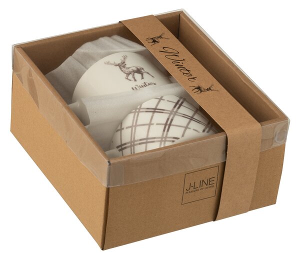 Tea for One s jeleňom v krabičke Coffee Deer - 20 * 9 * 18 cm / 680ml - J-Line by Jolipa