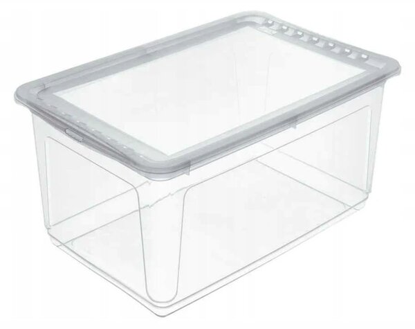 Keeeper Úložný box s vekom (má 2 funkcie) BEA Clearbox 43L, 59 x 39 x 27 cm