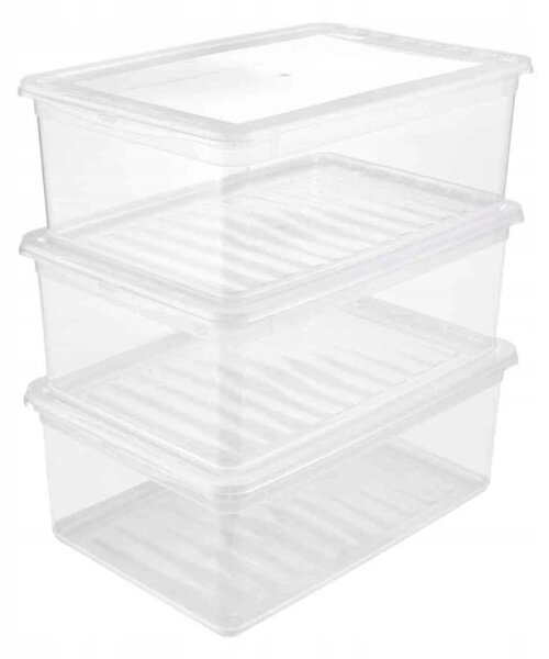 Keeeper Úložný box s vekom (má 2 funkcie) BEA Clearbox 43L, 59 x 39 x 27 cm