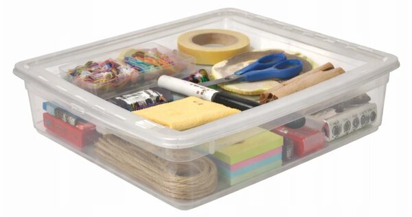 Keeeper Úložný box s vekom (má 2 funkcie) BEA Clearbox 9L, 39 x 35,5 x 9 cm