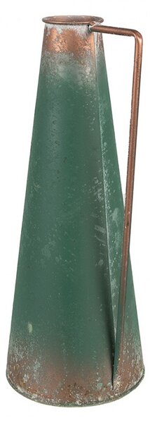 Zelený antik plechový dekoračný džbán - 14*12*31 cm - Clayre & Eef