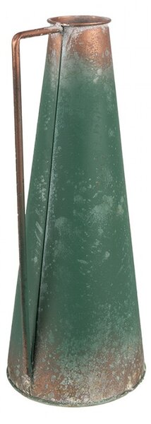 Zelený antik plechový dekoračný džbán - 14*12*31 cm - Clayre & Eef