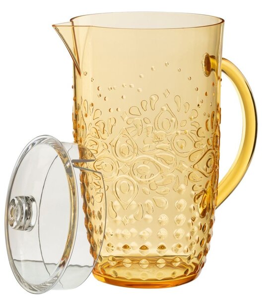 Meruňkový plastový džbán s víkom Aqua Apricot - 20* Ø 13,5*23cm / 2,5L - J-Line by Jolipa