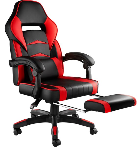 Tectake 403463 kancelárska stolička storm - čierna / červená