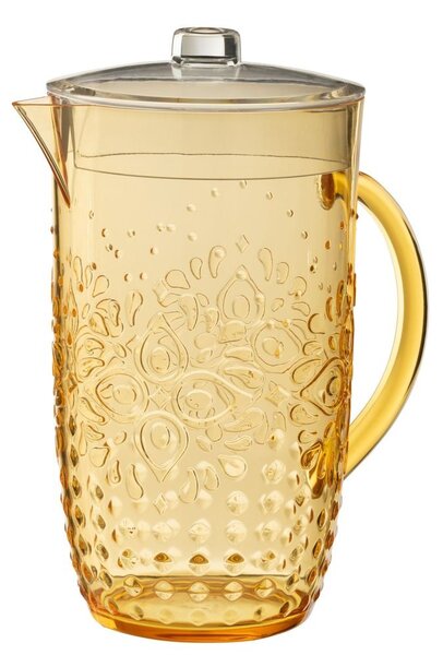 Meruňkový plastový džbán s víkom Aqua Apricot - 20* Ø 13,5*23cm / 2,5L - J-Line by Jolipa