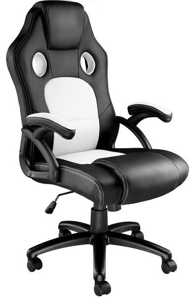 Tectake 403472 kancelárska stolička tyson - čierna/biela