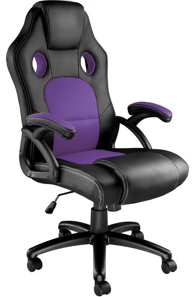 Tectake 403473 kancelárska stolička tyson - čierna / fialová