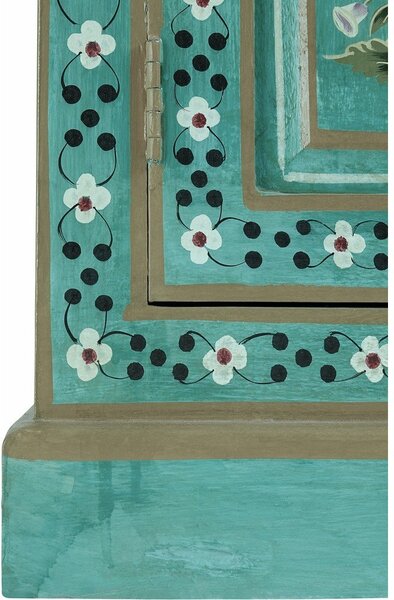 Zelená skrinka z mangového dreva 87x152x38 cm Prem – Støraa