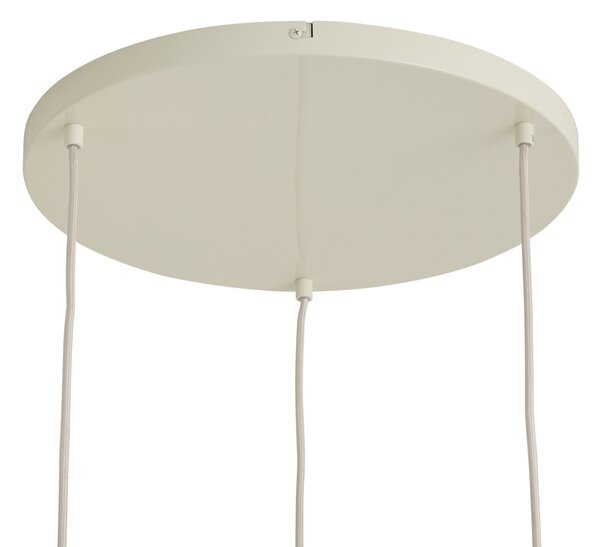 Retro závesná lampa béžová s kovovým tienidlom 3-svetelná - Ophelia