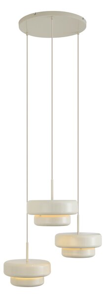 Retro závesná lampa béžová s kovovým tienidlom 3-svetelná - Ophelia