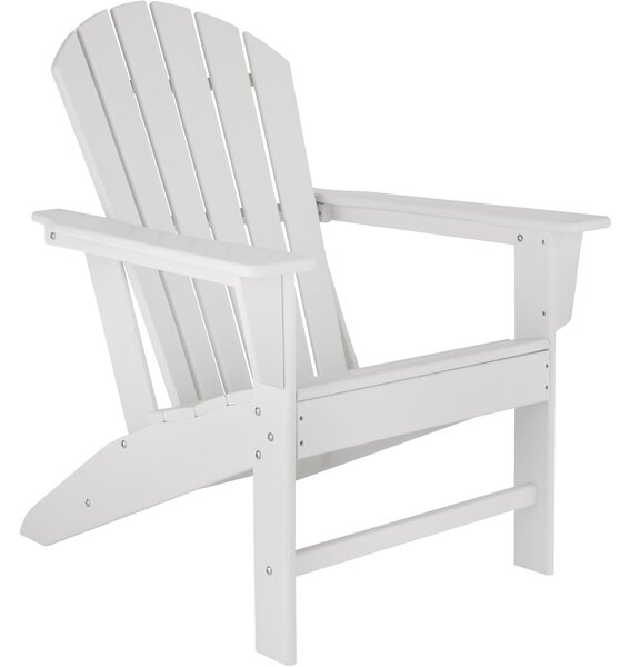 Tectake 404506 záhradná stolička - biela/biela