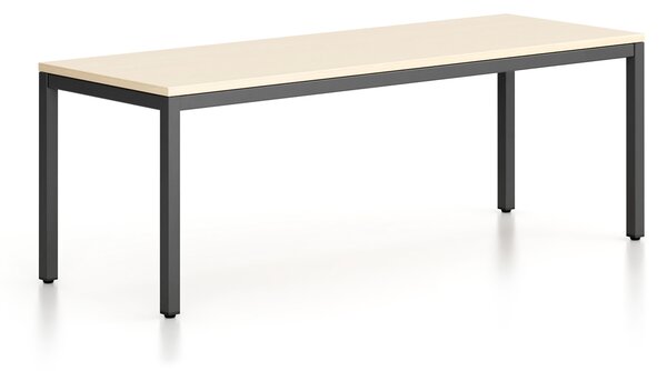 Lavica FRAME, čierna podnož, 1685 x 404 x 468 mm, breza