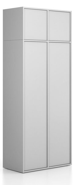 Nadstavba pre skrine FRAME, 2x dvere, 872 x 450 x 427 mm, PUSH-lock, sivá