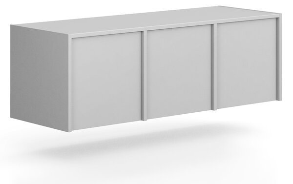Nadstavba pre skrine FRAME, 3x dvere, 1299 x 450 x 427 mm, PUSH-lock, sivá