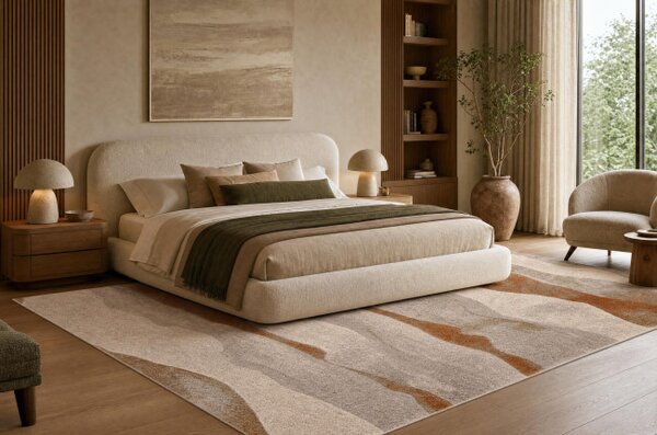 Koberec ARCANA 9047 béžový / oranžový