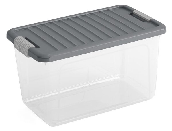 Plastový úložný box s vekom 49x30x28, 5 cm W box M – KIS