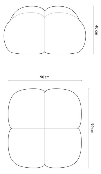 Béžová podnožka Loretto – Cosmopolitan Design