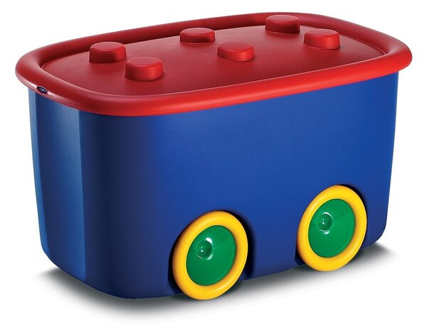 Modrý plastový detský úložný box 58x39x32 cm Funny Box – KIS