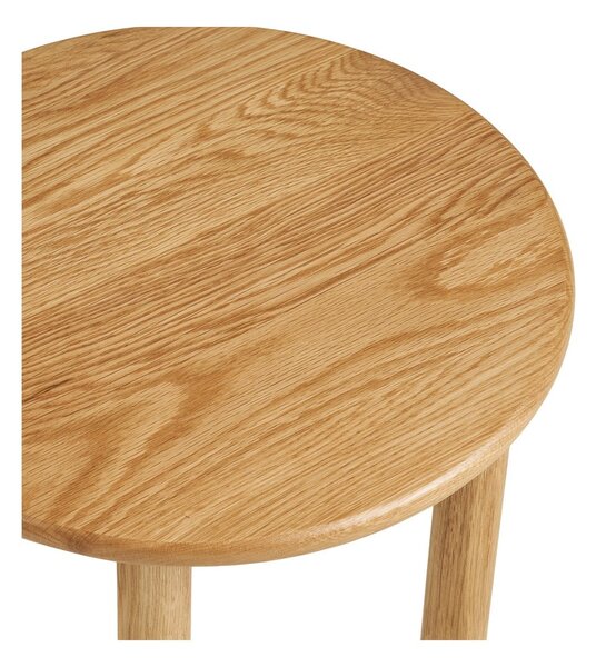 Okrúhly odkladací stolík z dubového dreva ø 40 cm Jena – House Nordic