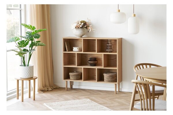 Okrúhly odkladací stolík z dubového dreva ø 40 cm Jena – House Nordic