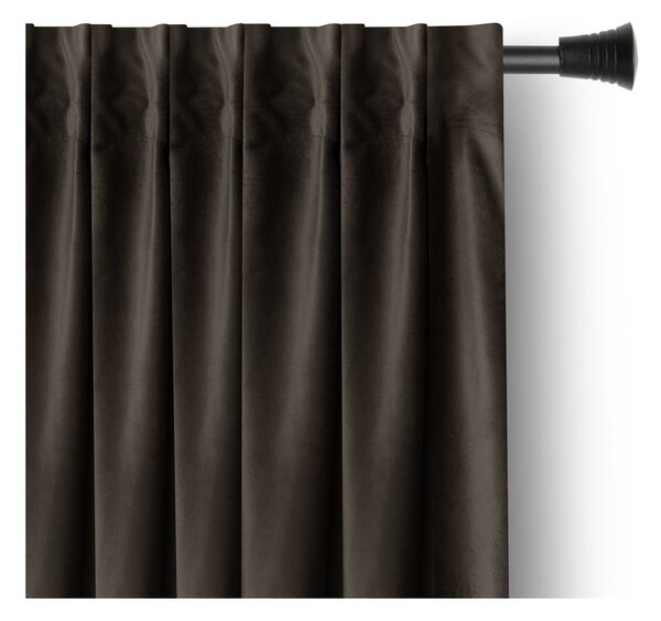 Hnedý zamatový dimout záves 140x270 cm – Restilo