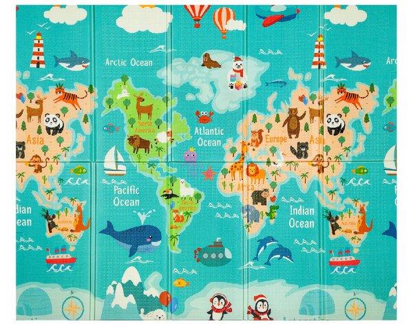 Vulpi Hracia podložka pre deti 200x180 – World