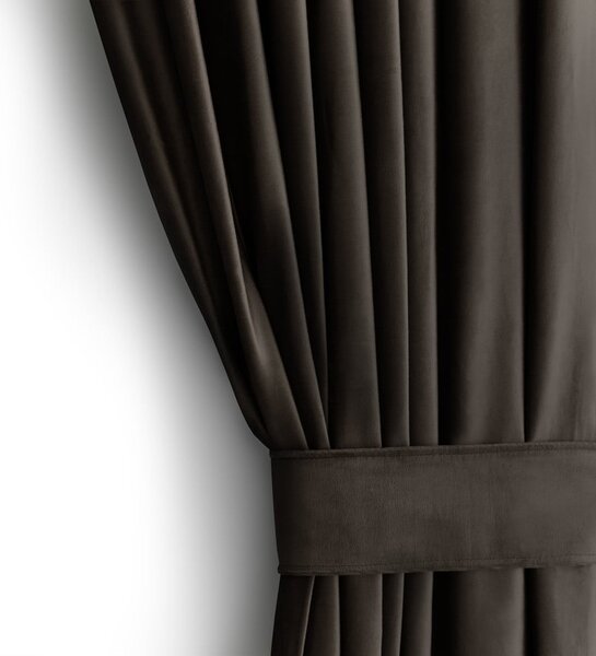 Hnedý zamatový dimout záves 140x270 cm – Restilo